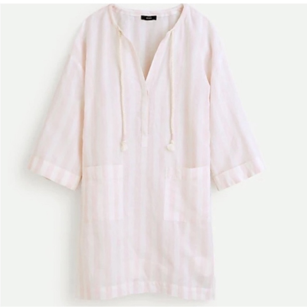 J. Crew Striped Pink Tunic Beach Coverup